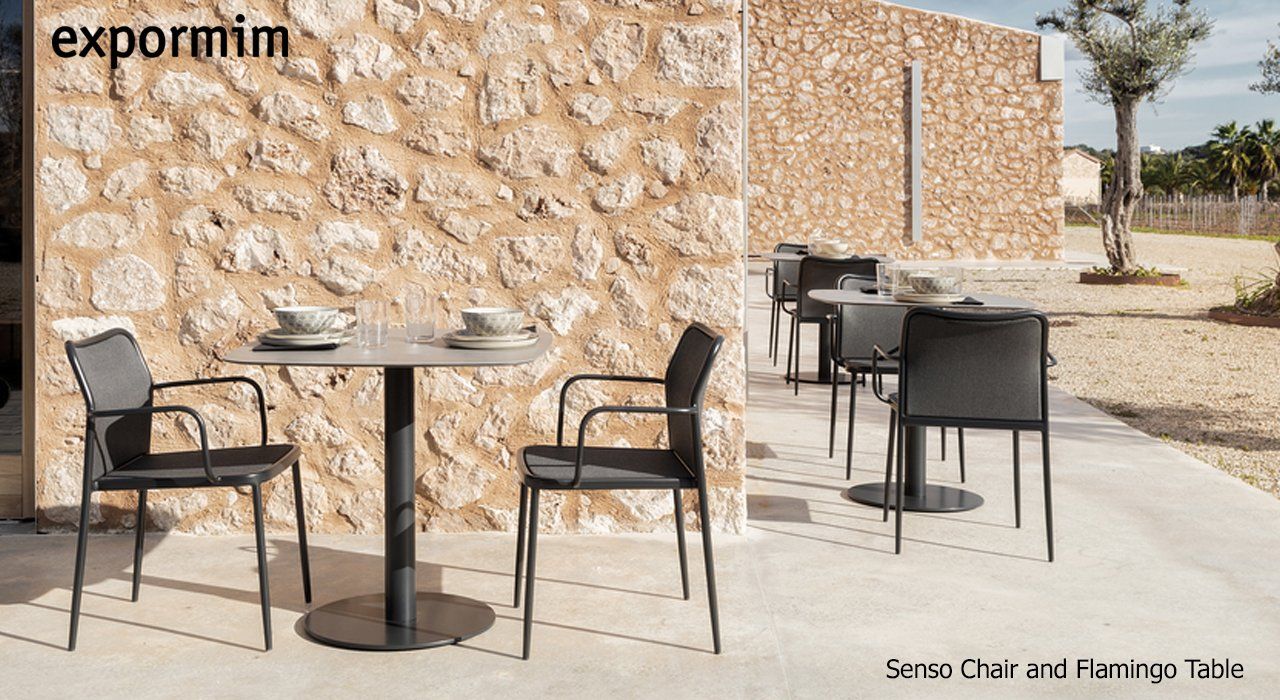 Expormim Senso dining chair and flamingo dining table