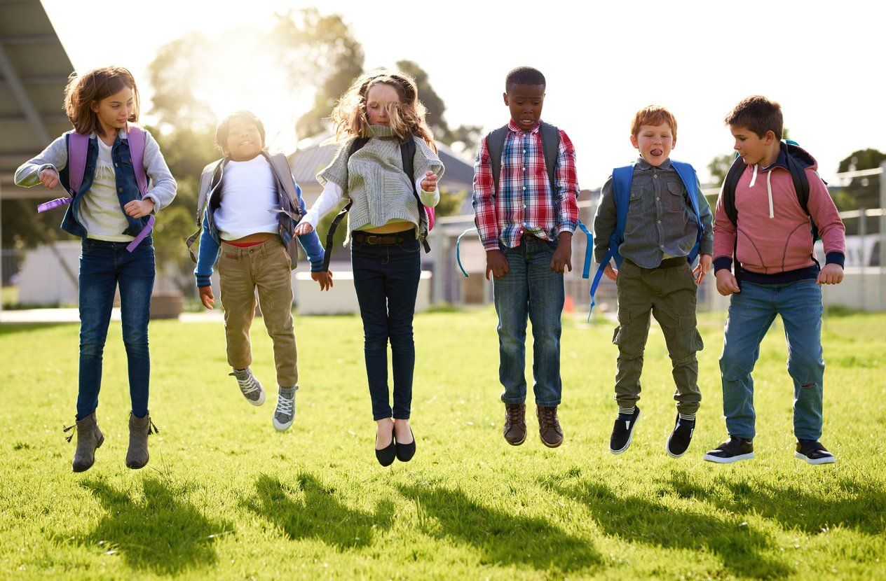 Kids getting out of school
