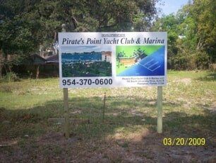 Post and panel ground sign
