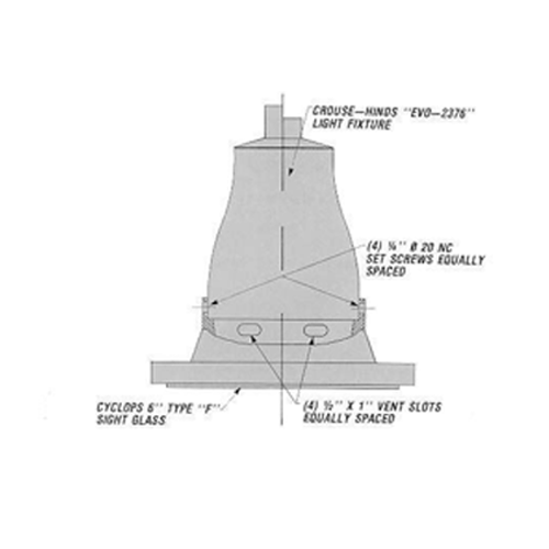 A black and white drawing of a light fixture