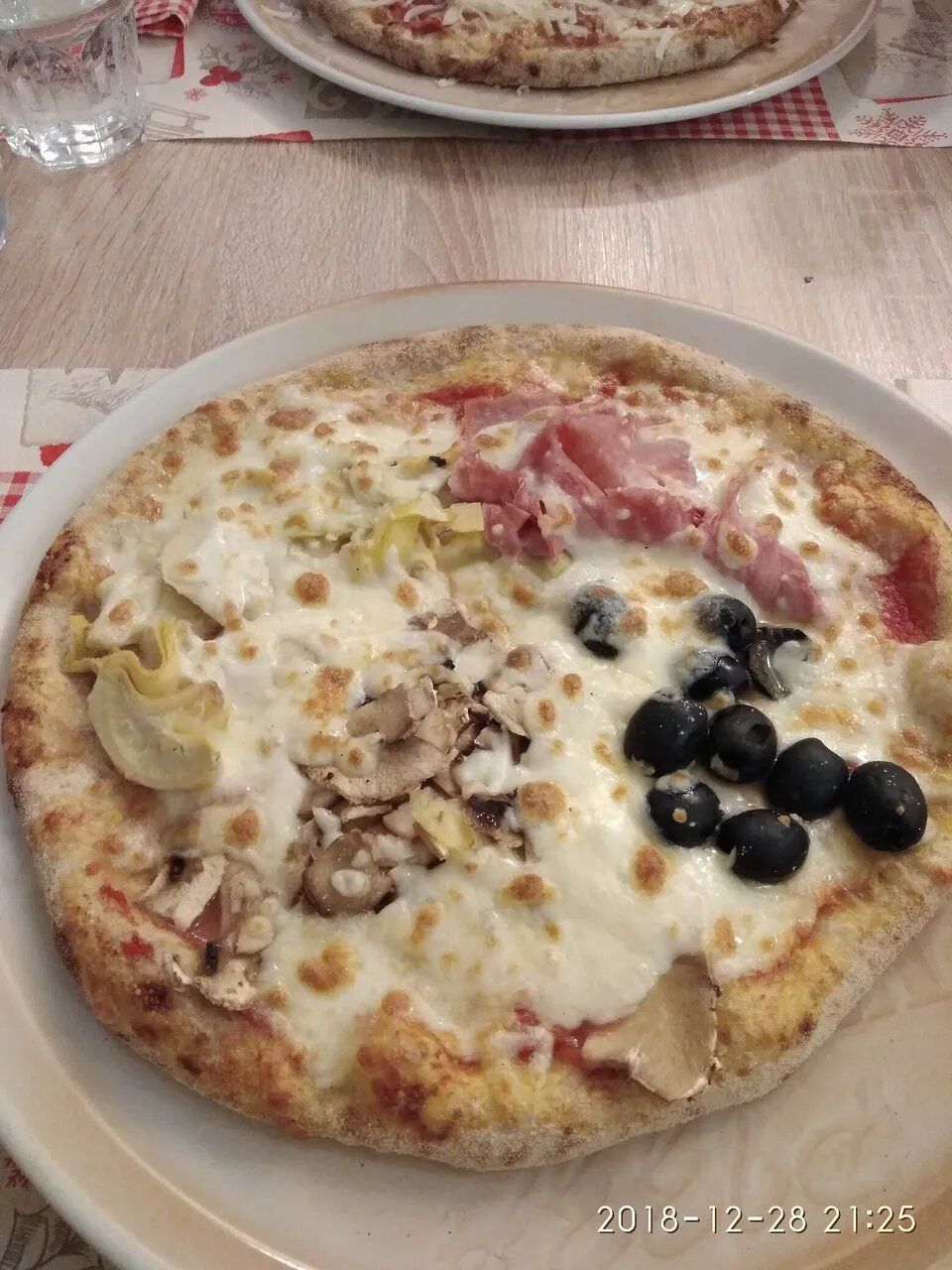 Pizza con olive
