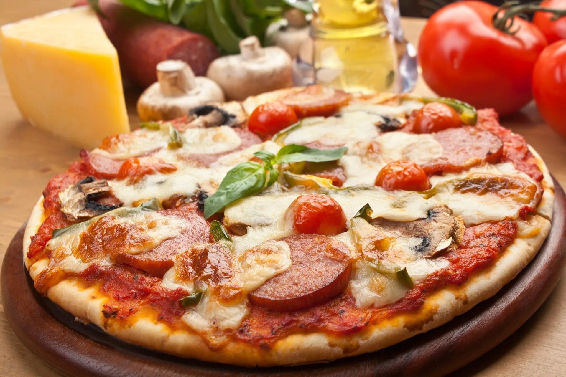 Pizza con salame