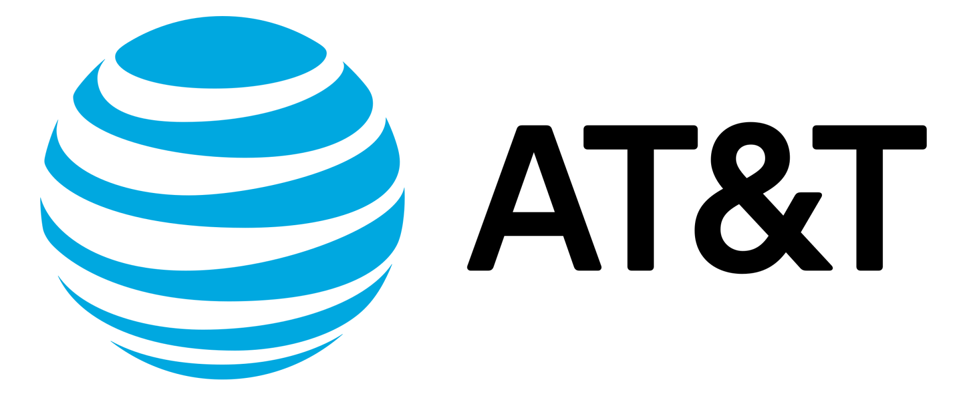 The at & t logo is a blue and white circle with the word at & t on it.