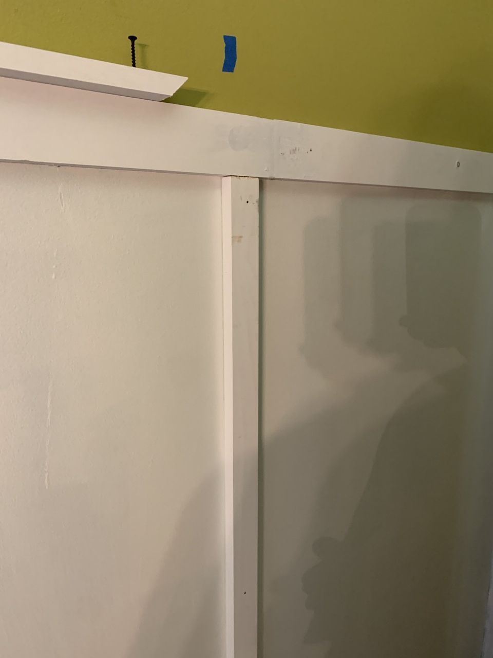 Battens on board and batten in dining room