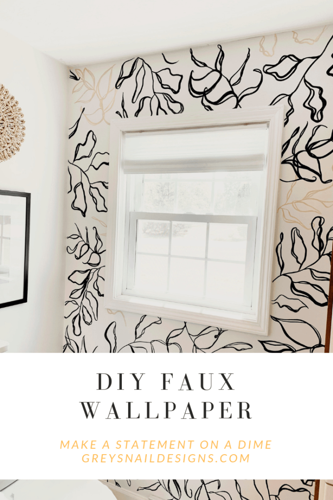 Diy faux bathroom wallpaper