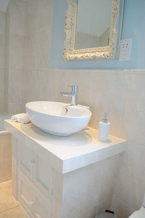 Blue room bathroom