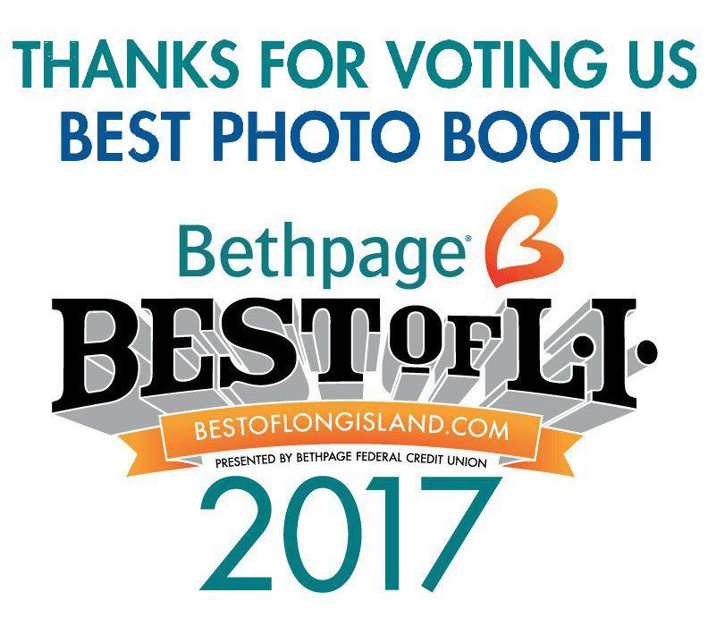 A sign that says thanks for voting us best photo booth 2017