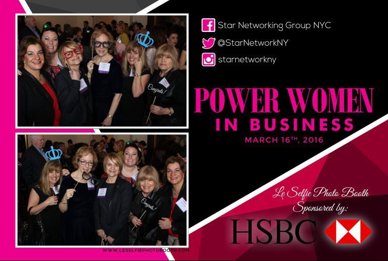 A poster for a power women in business event