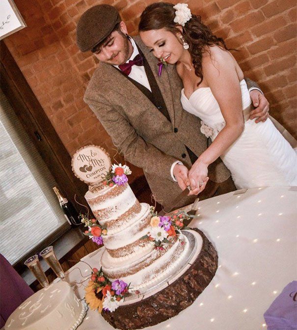 Wedding Venue — Couple Showing Wedding Ring to Each Other in Pueblo, CO Wedding Venue — Couple Showing Wedding Ring to Each Other in Pueblo, CO