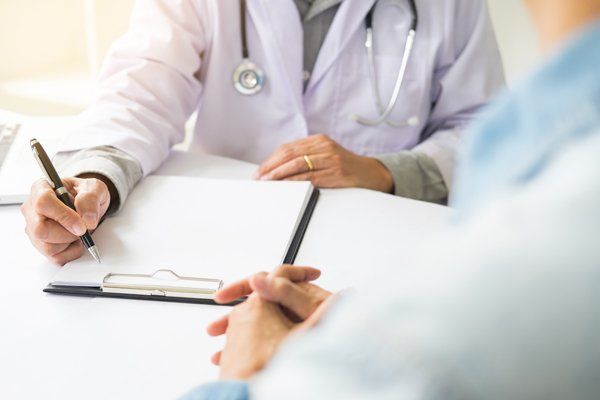 patient speaking to doctor