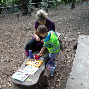 child in the woods
