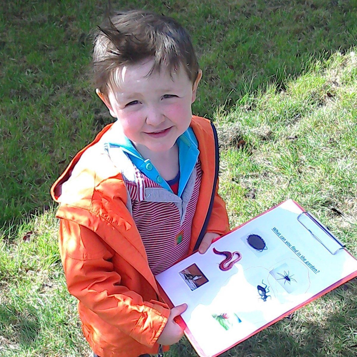 boy with a booklet