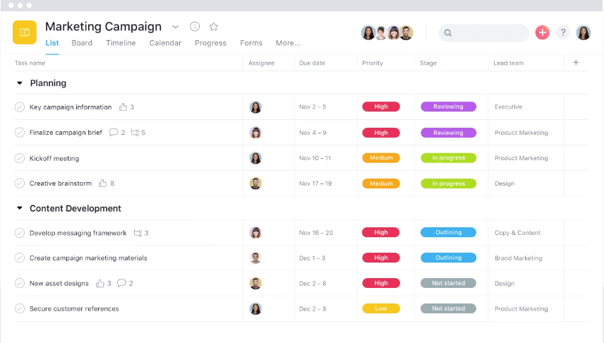 Asana Project planning studio-return-webdesign-online-marketing-design-ontwerp-apeldoorn-ReturnApp van de maand-Asana