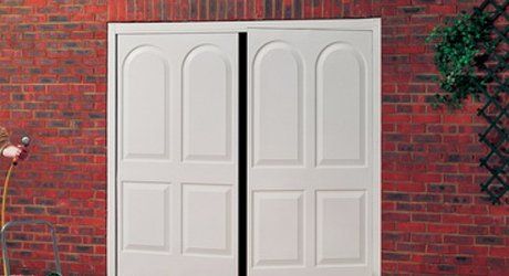side hinged garage door