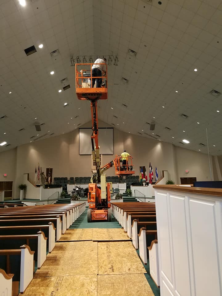 Orange Bucket Truck — Lumberton, NC — Rogers Electric, Inc