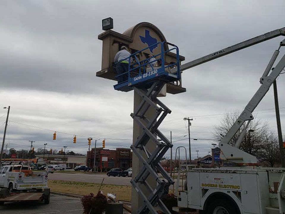 Bucket Truck — Lumberton, NC — Rogers Electric, Inc Bucket Truck — Lumberton, NC — Rogers Electric, Inc