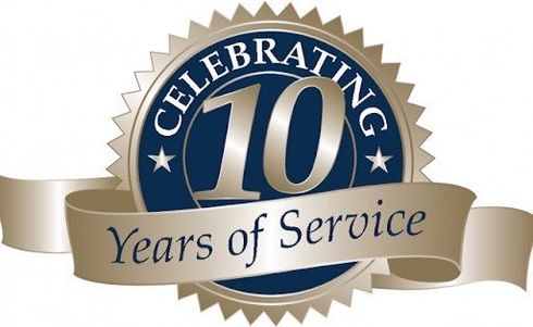 10 year badge