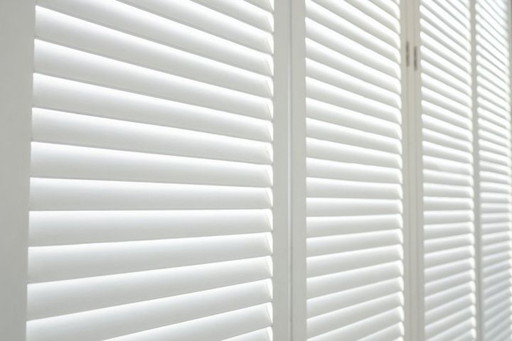 View of wooden shutters