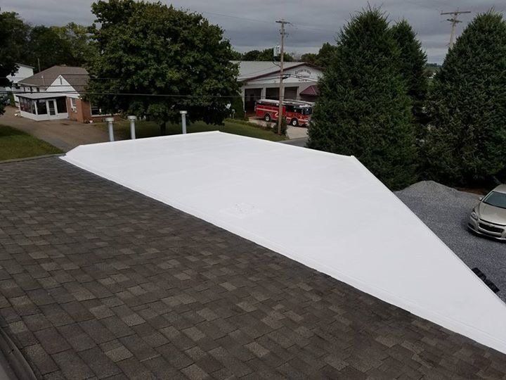 a roof with with Membrane Coating