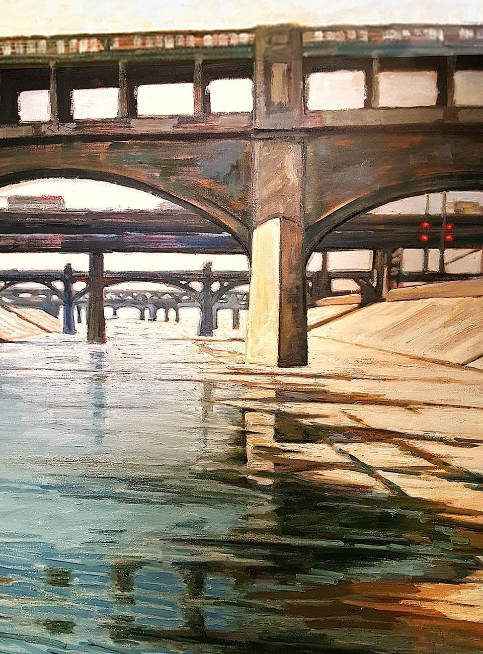 An image of California artist John Kosta's painting entitled Los Angeles River #10.