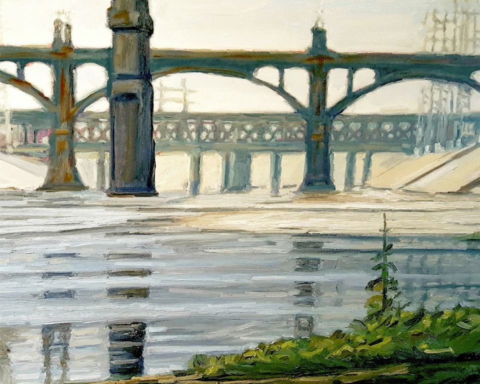 An image of California artist John Kosta's painting entitled Los Angeles River #5.