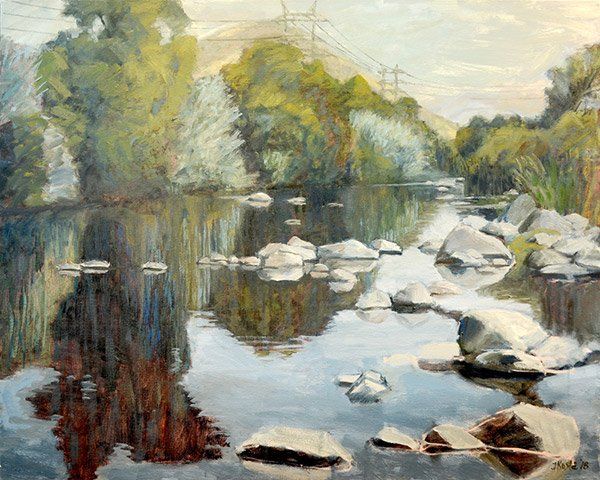 An image of California artist John Kosta's painting entitled Los Angeles River Series #1.
