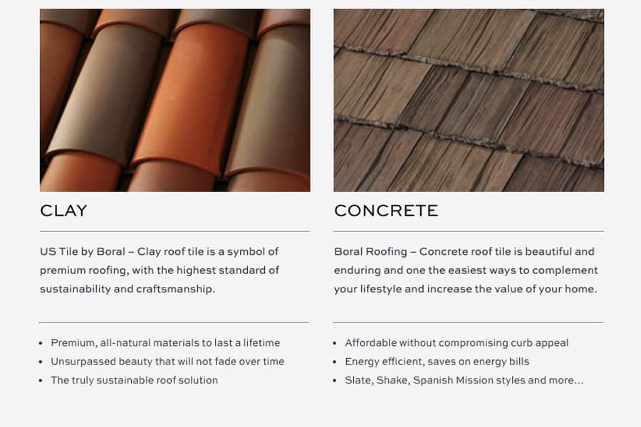 roof tile selection