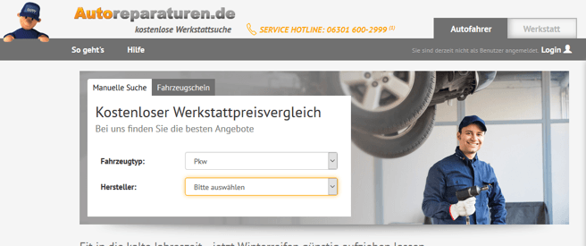 Auf Autoreparaturen.de können Kunden eine Werkstatt suchen und anhand der Bewertungen auswählen. Auf Autoreparaturen.de können Kunden eine Werkstatt suchen und anhand der Bewertungen auswählen.
