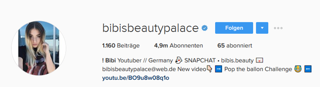 Und da sieht man ihn auch auf dem Profil, den „Link in der Bio“. Und da sieht man ihn auch auf dem Profil, den „Link in der Bio“.