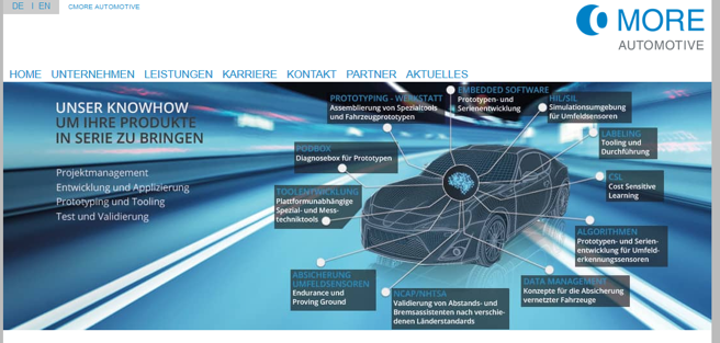 Die CMORE-Webseite Die CMORE-Webseite