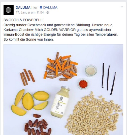 Ein ästhetisch anspruchsvolles Facebook-Bild von DALUMA. Ein ästhetisch anspruchsvolles Facebook-Bild von DALUMA.