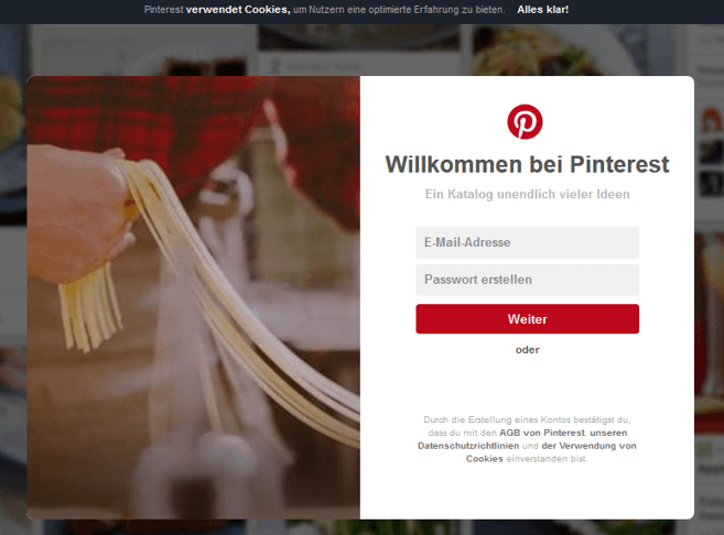 Das bekannteste Social-Bookmarking-Netzwerk Pinterest. Das bekannteste Social-Bookmarking-Netzwerk Pinterest.
