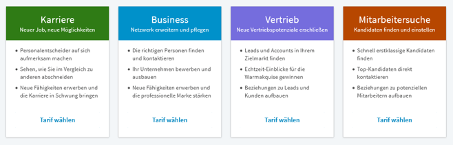 Premium-Profile bei LinkedIn Premium-Profile bei LinkedIn