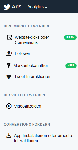 Werbemöglichkeiten auf Twitter. Werbemöglichkeiten auf Twitter.
