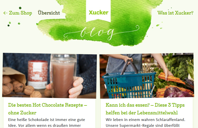 Durch seinen Unternehmensblog, den das Unternehmen Xucker über Social Media verbreitet, leitet es neuen Traffic auf die Webseite. Durch seinen Unternehmensblog, den das Unternehmen Xucker über Social Media verbreitet, leitet es neuen Traffic auf die Webseite.