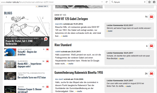 Diskussionsstränge im Motorrad-Oldtimer-Forum von motor-talk.de. Diskussionsstränge im Motorrad-Oldtimer-Forum von motor-talk.de.