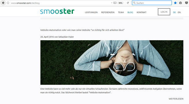 Ein Unternehmensblog, der als Kommunikationszentrale für den Content des Unternehmens gilt. Ein Unternehmensblog, der als Kommunikationszentrale für den Content des Unternehmens gilt.