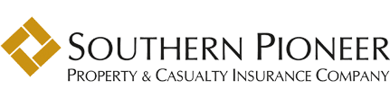 Southern Pioneer Property and Casualty Insurance Company logo with gold emblem and black text