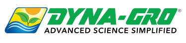 DYNA-GRO logo with green text and a leaf-and-water graphic, plus “Advanced Science Simplified” tagline