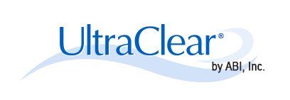 UltraClear logo in blue with gray wave, by ABI, Inc.