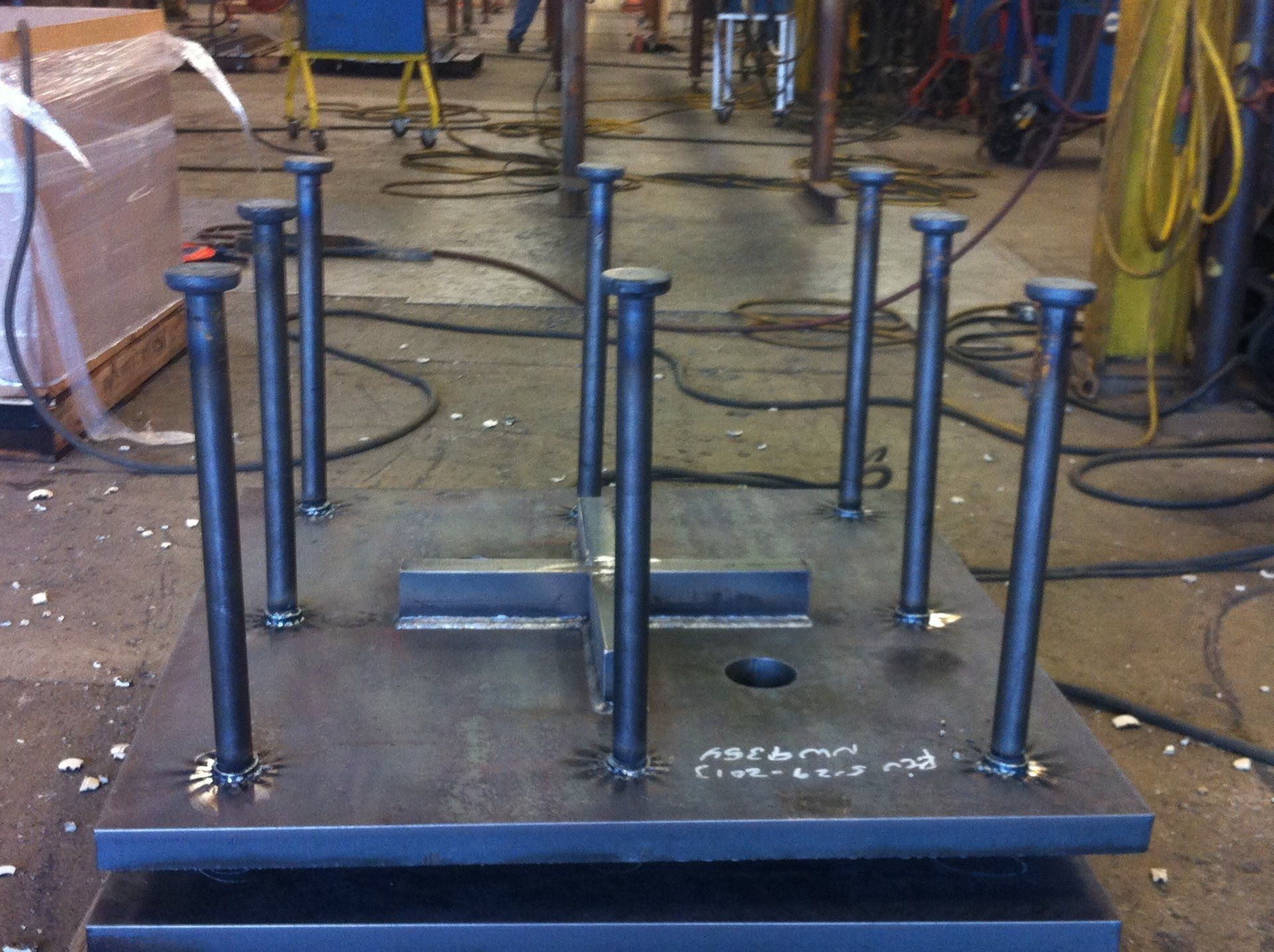 field stud welding, jobsite stud welding, jsw stud rails, embeds, psr rails, punching shear connectors, punching shear rails