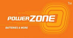 PowerZone Batteries & More logo on orange background