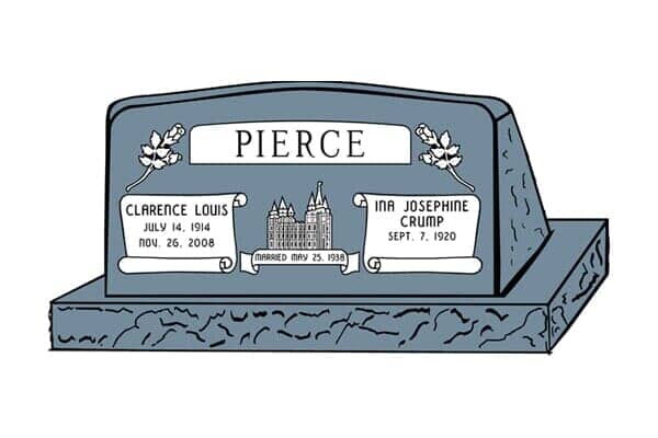 Gray tombstone for 