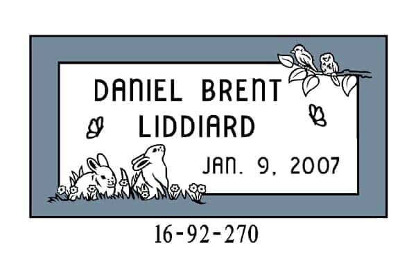 Gravestone with 