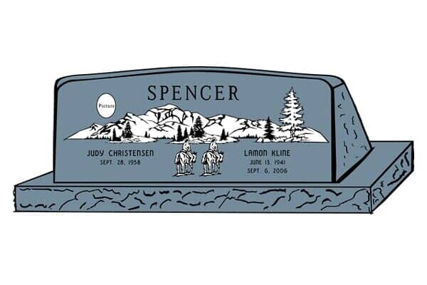 Gravestone with 