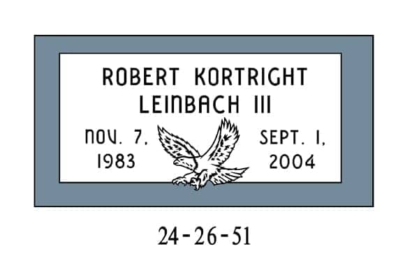 Tombstone with name 