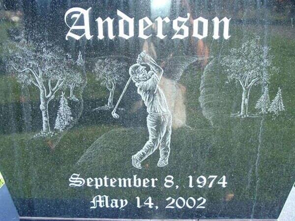 Headstone with 