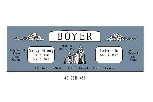 Headstone with 