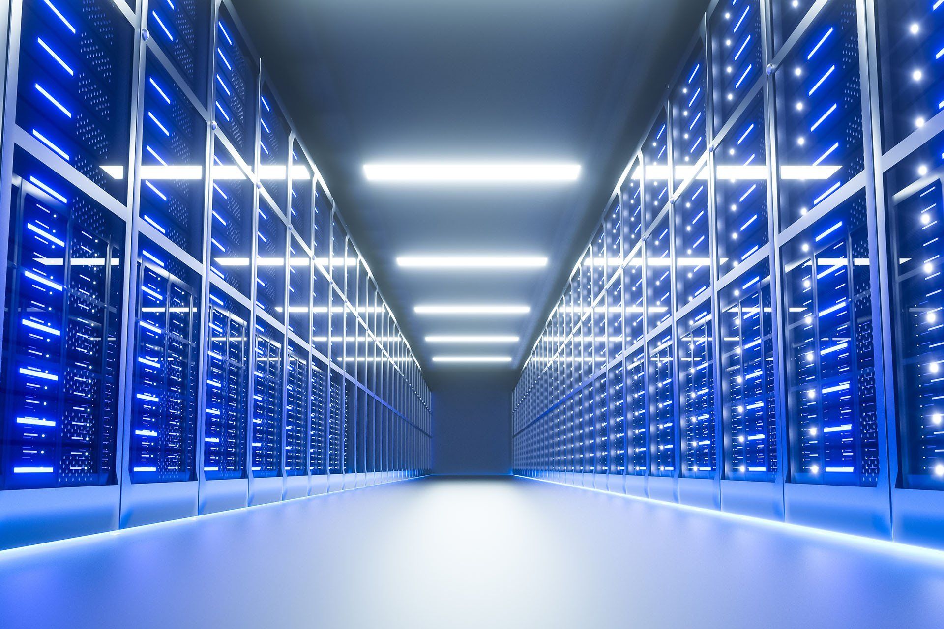 low angle of computer server room