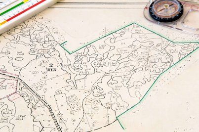 Map of a small land - Land Surveyors in Pittsburgh, PA Image